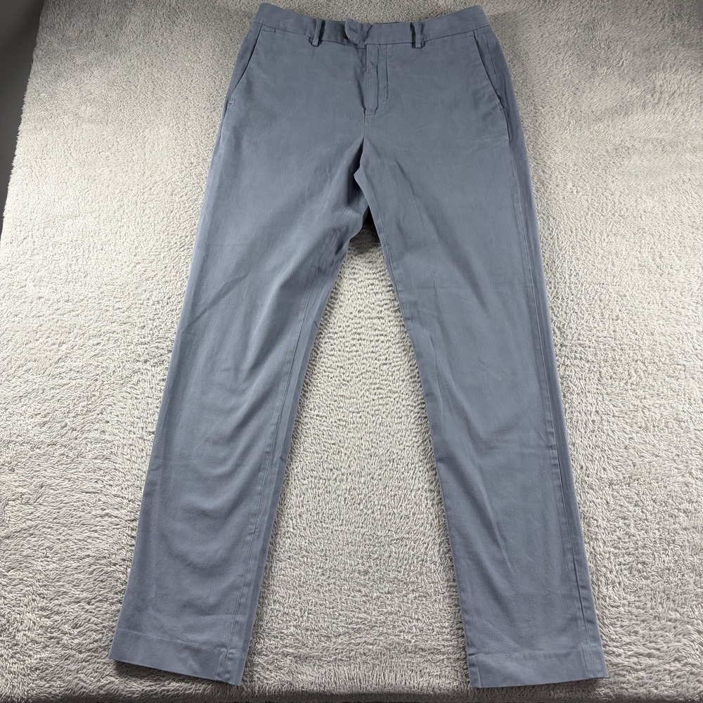 Bonobos Chino Pants Blue Mens 32x34 Slim Olimpias Italian Fabric Classic Preppy